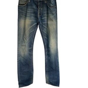 Nudie Jeans Blue Relaxed Fit with Vintage Fading
